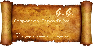 Gasparics Genovéva névjegykártya